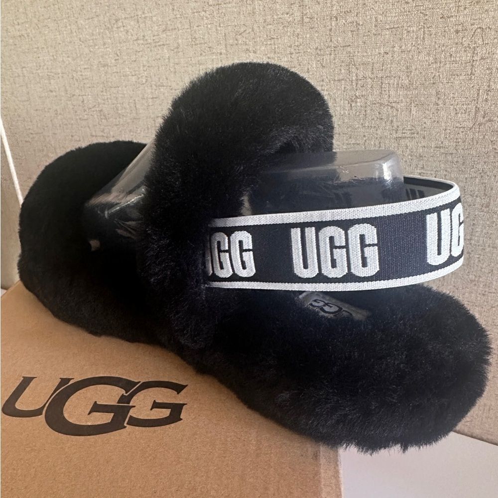 UGGβOh Yeah Sandals β Black, Fluffy &βChic - Picture 11 of 17